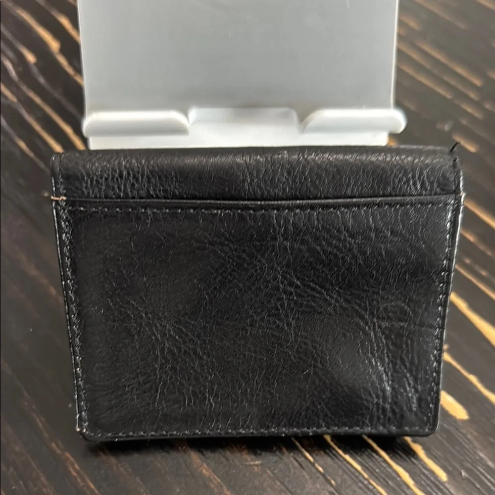 Wilson’s leather Men’s Black Leather ID Wallet Cardholder 4 Slots/Pockets